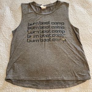 Burn Boot Camp cropped muscle tank size M